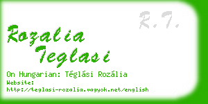 rozalia teglasi business card